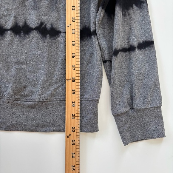Sundry Women's Black Gray Oversized Ombre Tie Dye Boatneck Sweatshirt MEDIUM - Picture 6 of 7
